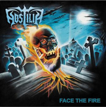 Hostilia - Face The Fire LP (Turquose White Black Splatter Vinyl)