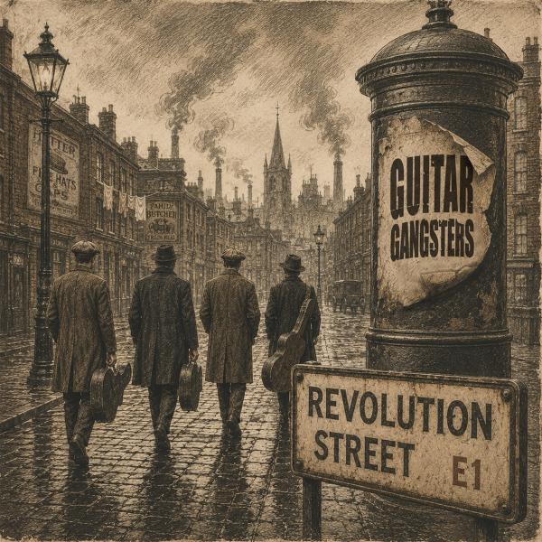 Guitar Gangsters - Revolution Street LP (Grey With Red Black Splatter Vinyl)